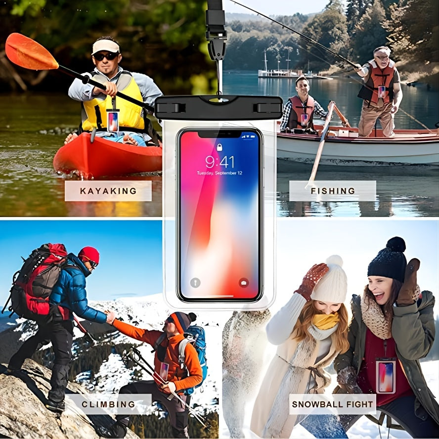 2pcs Waterproof Phone Bag Outdoor Swimming Rafting Beach Camping Drifting