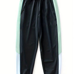 Boys Casual Block Ice Silk Long Pants Spring Autumn Kids Clothing