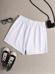 Cute Drawstring Elastic Waist Home Wear Shorts