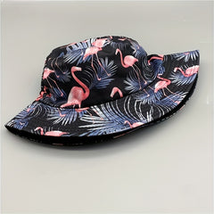 Flamingo Leaf Reversible Bucket Hat Unisex