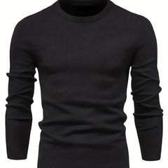 Men's Knitted Sweater Warm Crew Neck Pullover