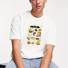 Men's Doodle Pattern T-shirt for Outdoor Activities