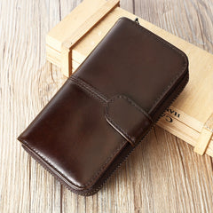 Top Layer Cowhide Vertical Women's Wallet with Card Slot