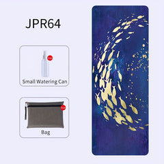 Portable Folding Suede Natural Rubber Yoga Mat Eco Friendly 1.5mm