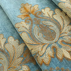 European Embroidered Curtains with Window Yarn - 1pc