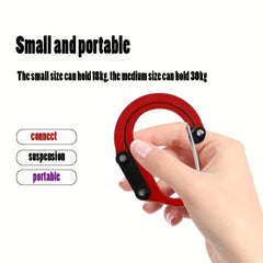 Portable D-Shaped Carabiner for Outdoor Activities