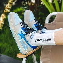 Men's Star Pattern Skate Shoes Non Slip Casual Shoes Youth