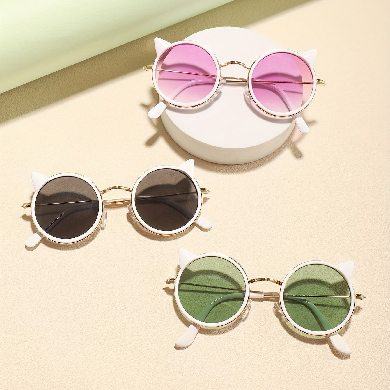 Kids Cartoon Cat Sunglasses, Sun Protection Outdoor Supplies
