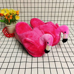 Women's Flamingo Slippers Plush Lined Shoes
