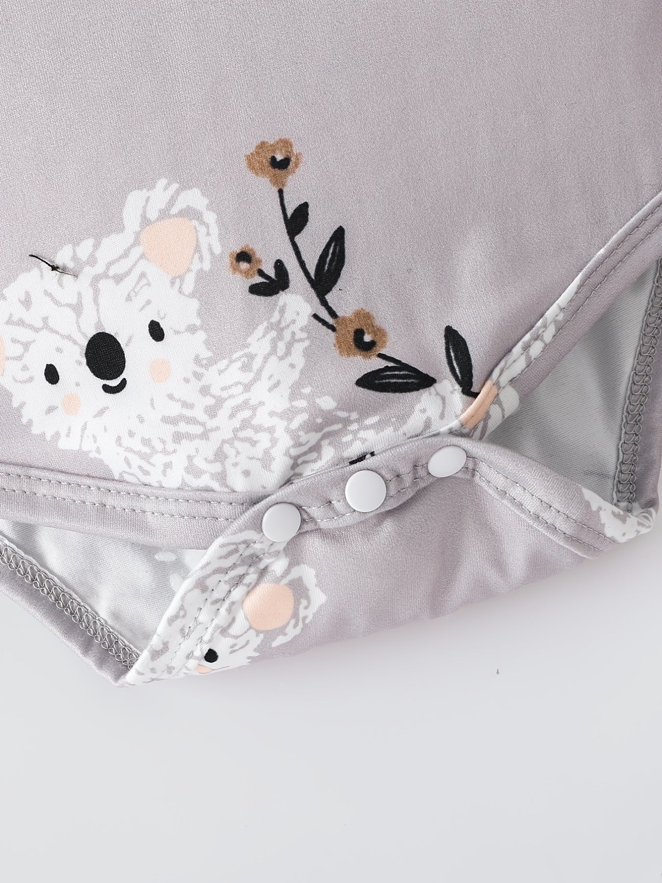 Baby Girls 4pcs Triangle Bodysuits in Ditsy Floral Dot Print