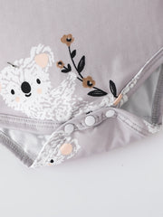 Baby Girls 4pcs Triangle Bodysuits in Ditsy Floral Dot Print