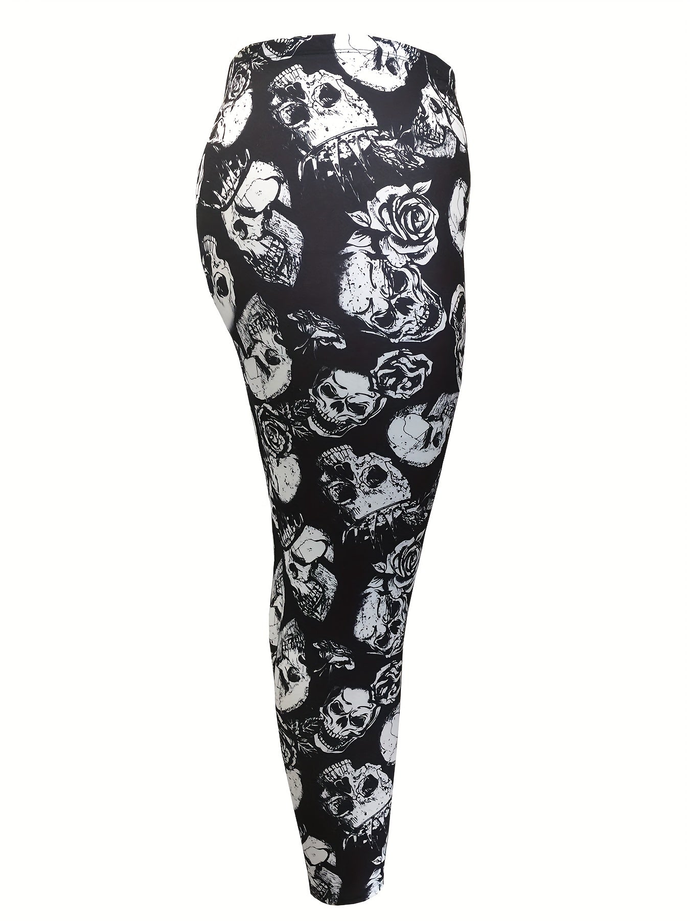 Gothic Skull Print Halloween Leggings
