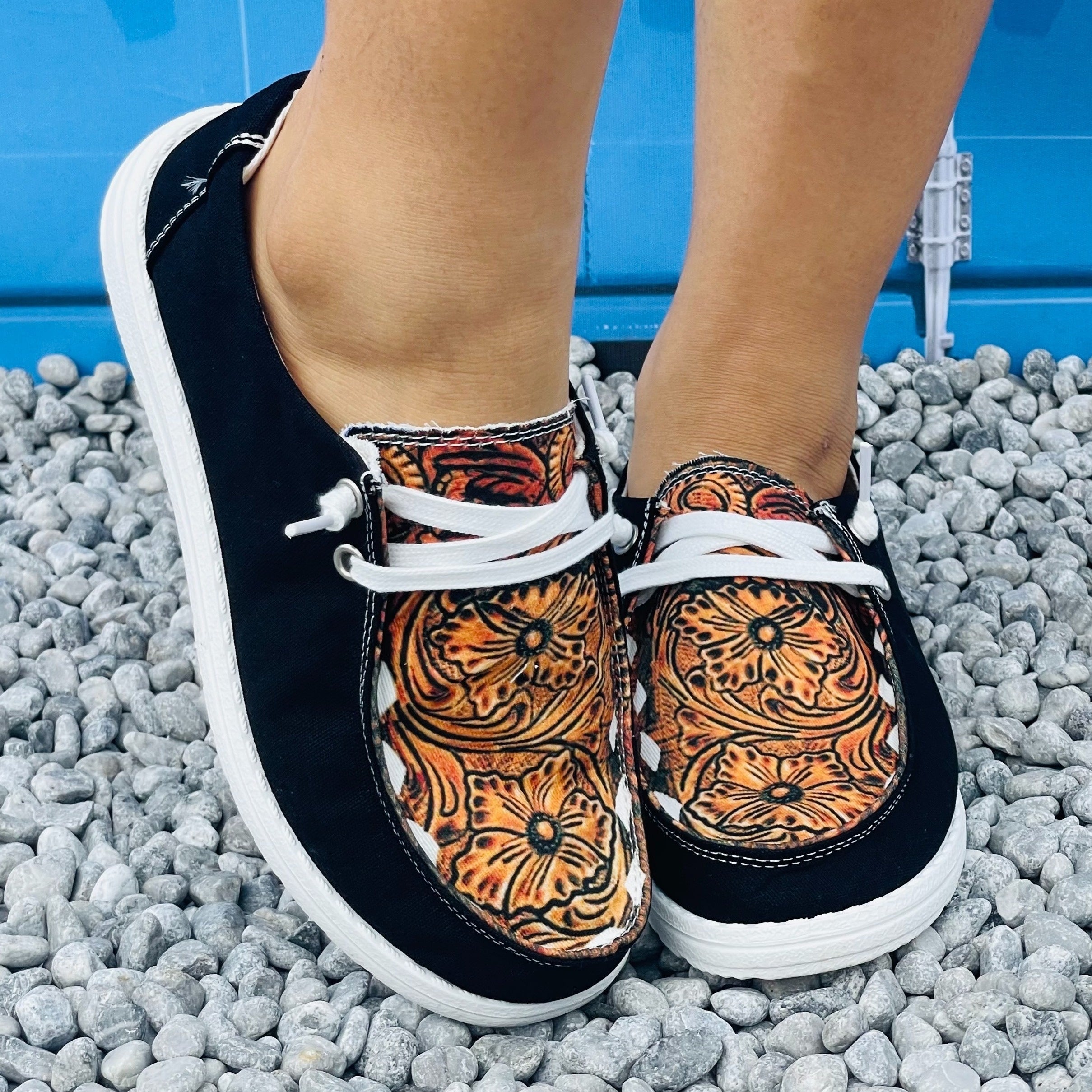Geometric Pattern Flat Shoes Women's Casual Shoes
