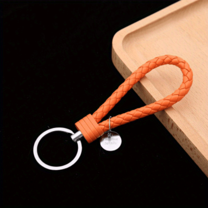 Bohemian Style Braided Leather Rope Keychain for Girls Couple Bag Car Pendant