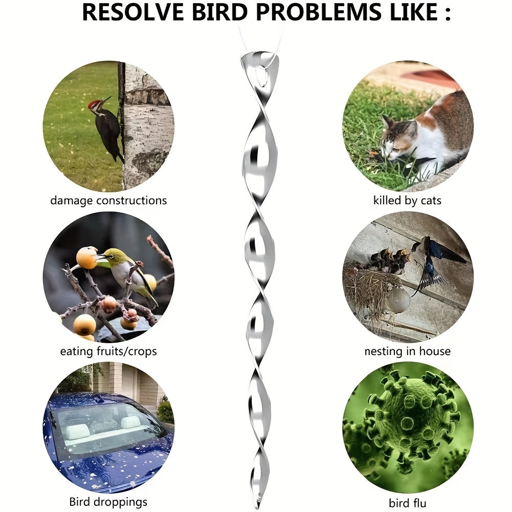 Bird Repellent Hanging Spiral Ornamental Deterrent - 5pcs