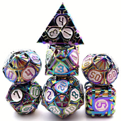 7pcs Solid Maze Metal Mini Dice Game Punishment Drinking Fun Dice