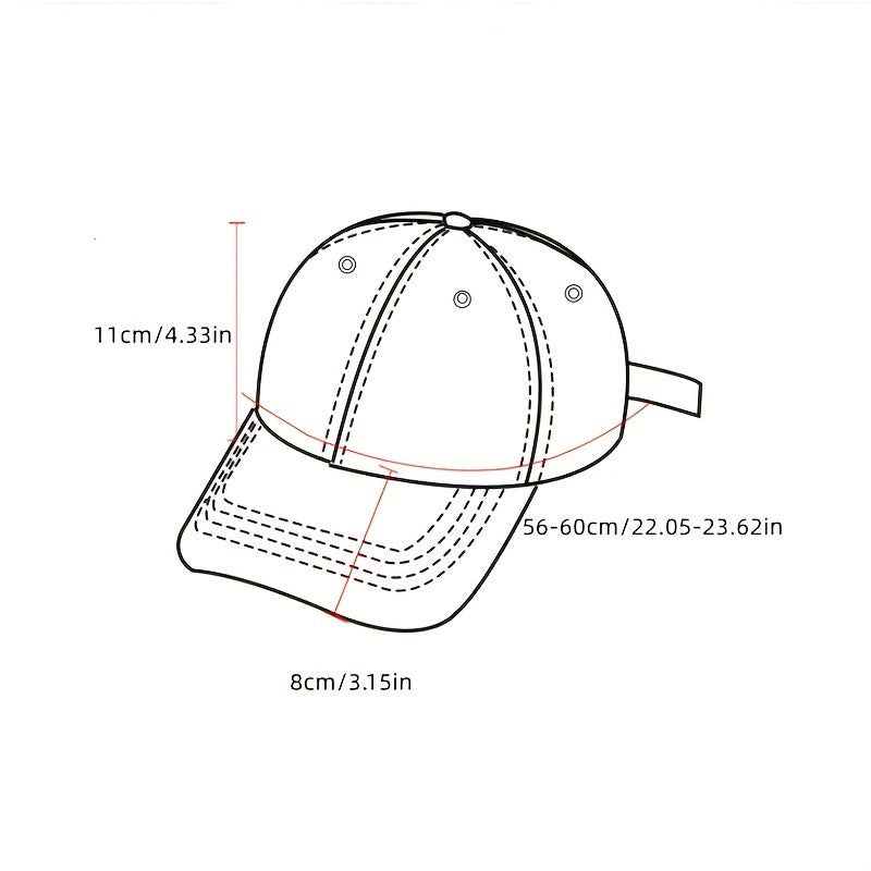 Vintage Letter Embroidery Baseball Cap Hip Hop Sun Hat Adjustable