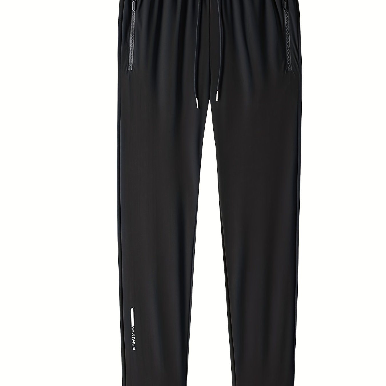 Quick Dry Zipper Pockets Joggers Men's Casual Stretch Nylon Pants Gym Workout