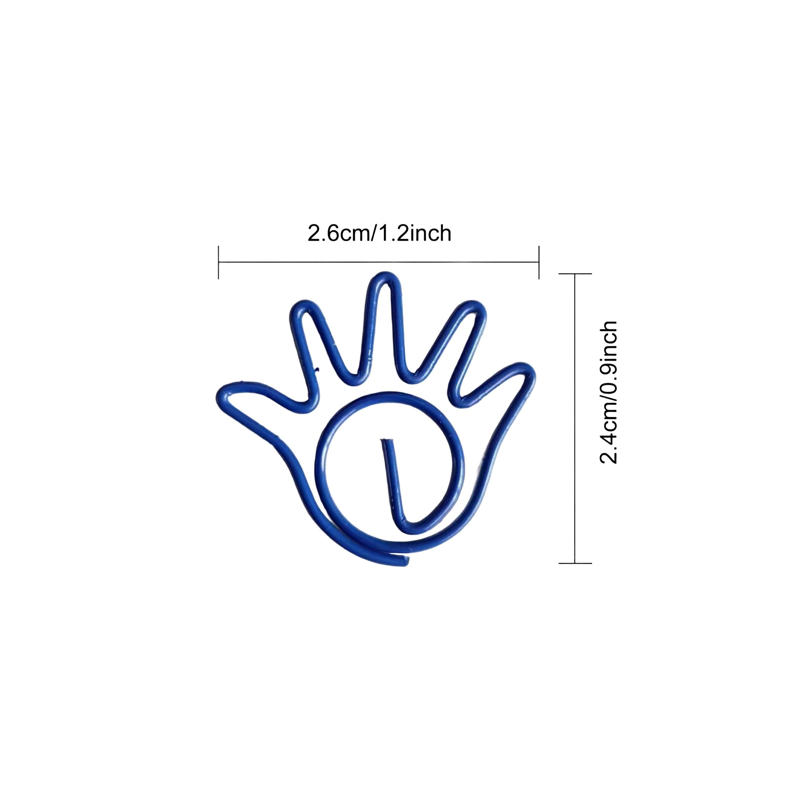 10pcs Palm Shaped Mixed Paper Clips for Office School Use