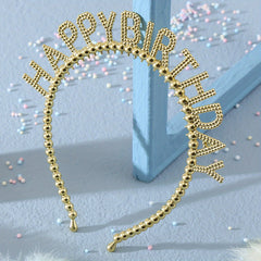 Children's Birthday Party Plastic Headband Pearl Headwear