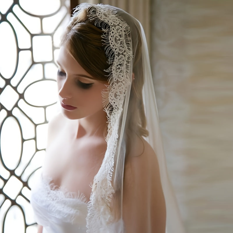 Lace Veil Bridal Headscarf Muslim Hijab for Party Decoration Headwear