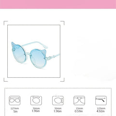 Kids Cat Ear Frame Decorative Sunglasses