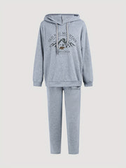 Women's Plus Mountain & Polar Bear Hoodie & Sweatpants Set