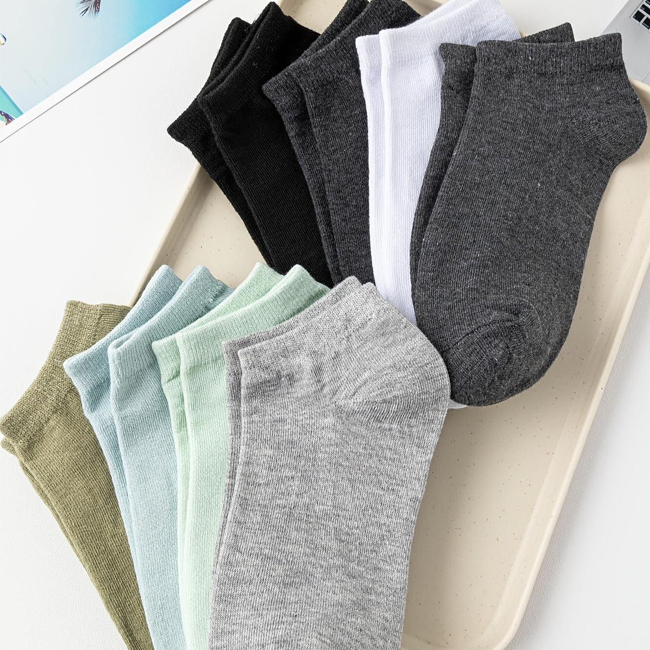 Soft Lightweight Low Cut Ankle Socks Women's Stockings 8 Pairs