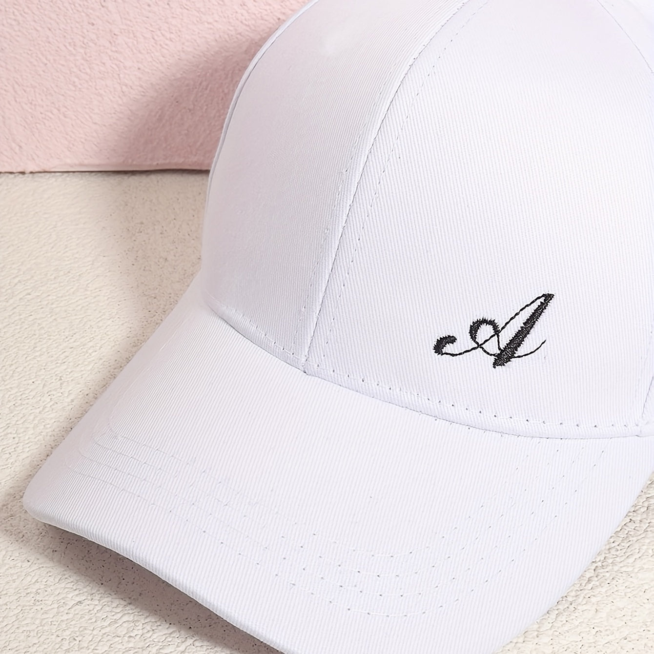 Embroidery Baseball Cap Unisex Solid Casual Sun Hat Adjustable Couple Dad Hats