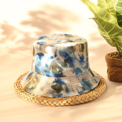 Tie Dye Print Bucket Hat Reversible Unisex Sun Hat Lightweight Hip Hop Fisherman