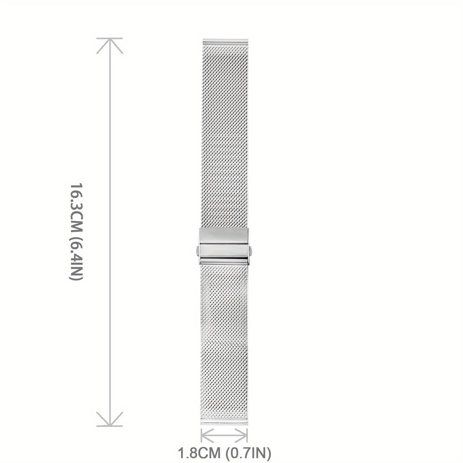 Casual Business Silver Stainless Steel Watch Strap