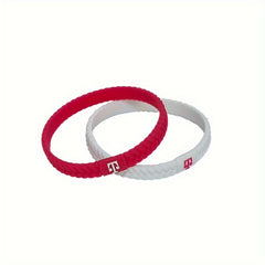 2pcs Solid Sports Bracelet Durable Silicone Wristband Couple Bracelet