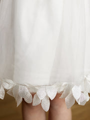 Flower Girl Mesh Midi Tutu Dress for Wedding Party