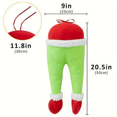 Christmas Elf Leg Tree Ornament, Holiday Decor Prop