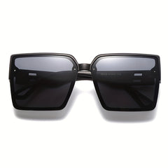 Men's Large Square Frame Sunglasses with Glasses Case