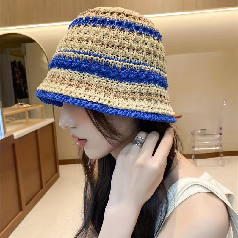 Crochet Bucket Hat Lightweight Casual Sun Hat for Women