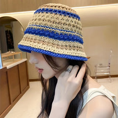 Crochet Bucket Hat Lightweight Casual Sun Hat for Women