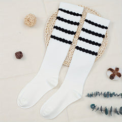 Striped Calf Socks Knee High Stockings