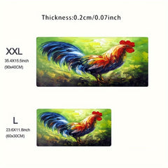 Big Rooster Mouse Pad Laptop Gaming Accessories Rubber Keyboard Pad Mousepad