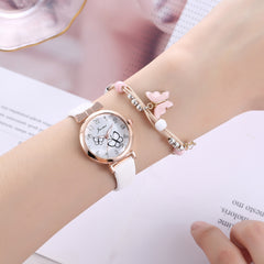 Toddler Girls Circle Butterfly Quartz Watch