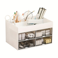 Double Layer Desktop Organizer Drawer Storage Box