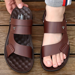 Men's Lightweight Open Toe Slip On Sandals Anti Skid Summer Beach Shoes