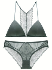 Lace Stitching Bra & Panties Set Women's Lingerie