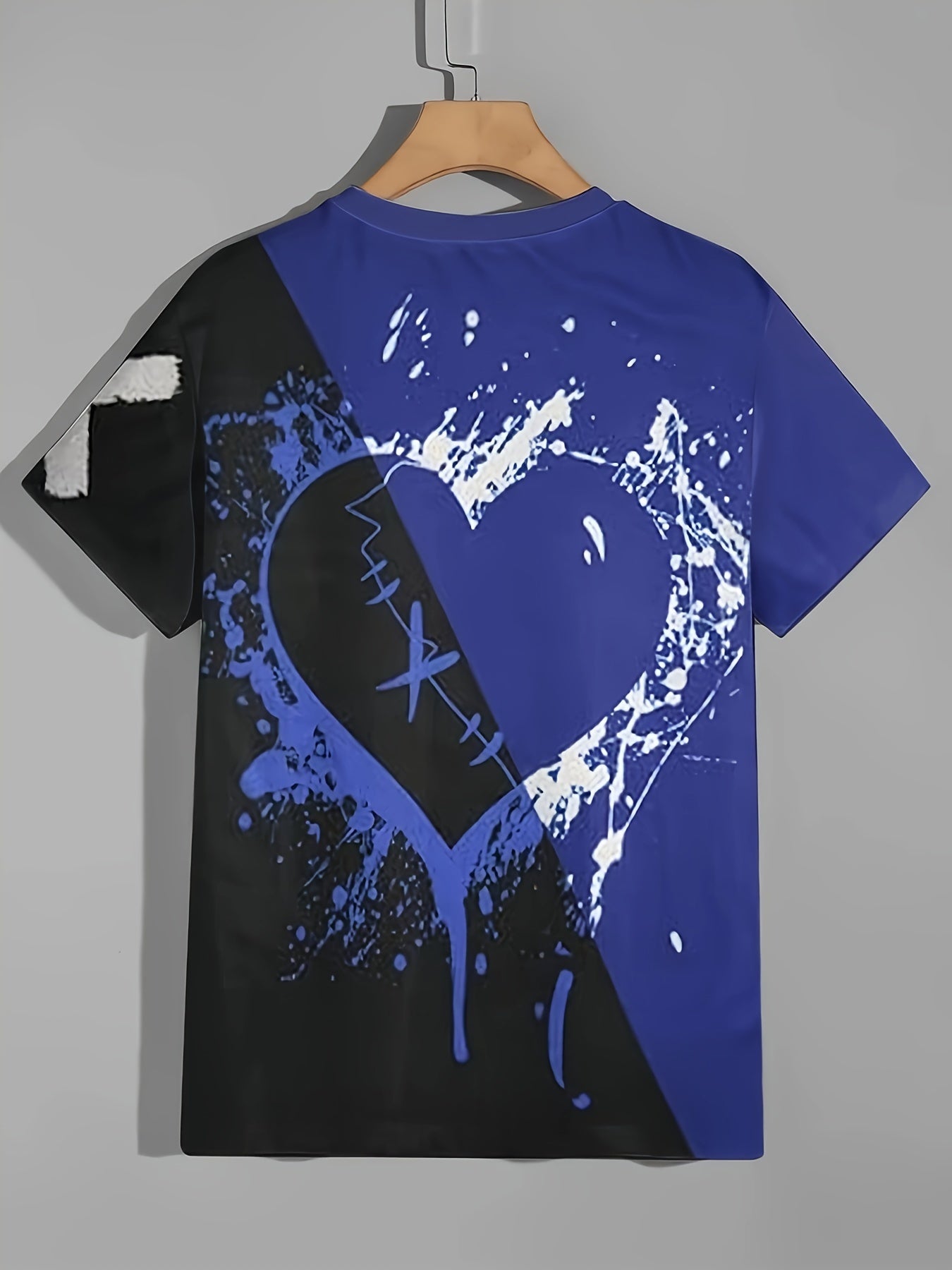 Men's Heart Pattern Sports T-shirt for Summer