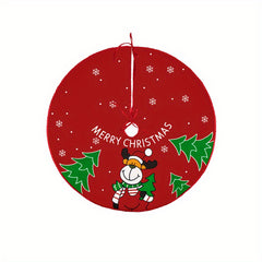 Disposable Christmas Tree Skirt Creative Printing Tree Bottom Decoration