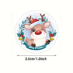 500pcs Christmas Santa Claus Elk Stickers Holiday