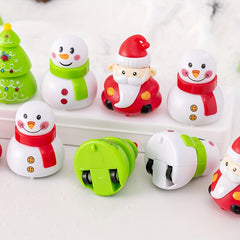 Christmas Toys Santa Claus Christmas Tree Snowman Shape Inertia Pull Back Car