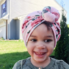 Printed Bun Head Baby Headscarf And Hat 0-3 Years Old Baby Supplies