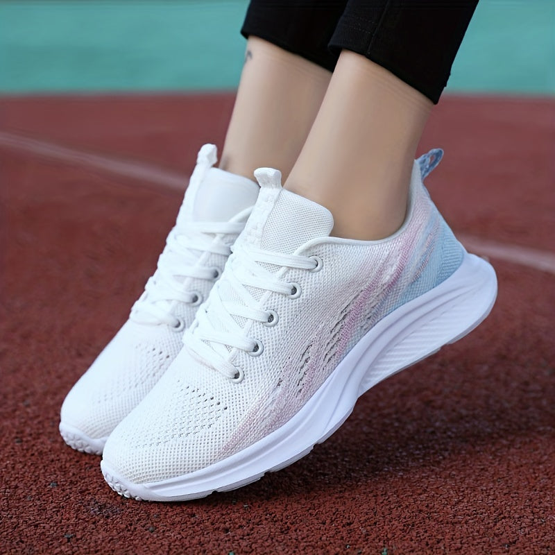 Women's Ombre Running Shoes Outdoor Sneakers Lace-Up Weaving