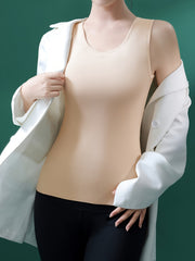 Women's Crew Neck Padded Thermal Top
